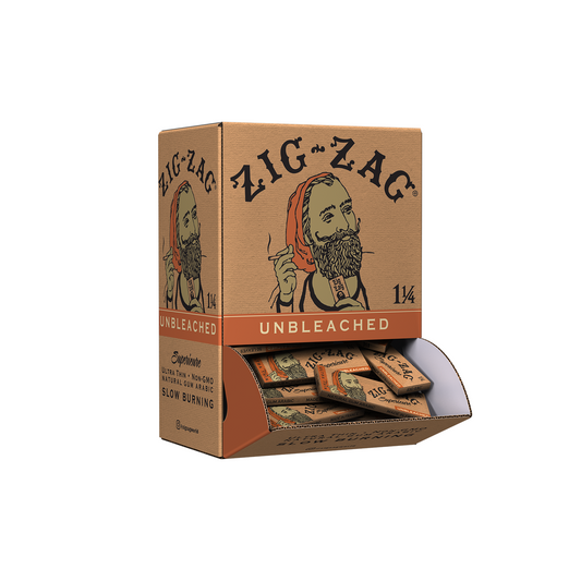 FULL BOX ZIG ZAG UNBLEACHED SUPERIEURE PAPERS 1 ¼ SIZE 48 BOOKLETS