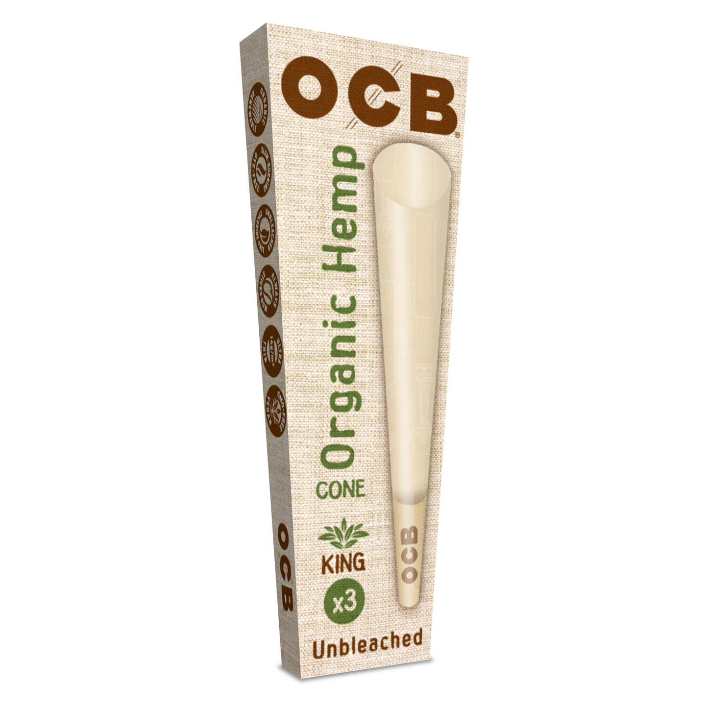 OCB UNBLEACHED ORGANIC HEMP CONES KING SIZE (32CT)