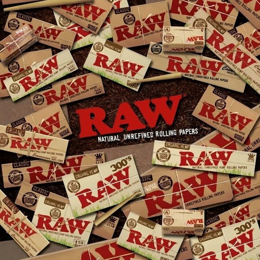 50 X RAW CLASSIC KINGSIZE SLIM NATURAL UNRINED ROLLING PAPERS