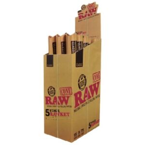 2 + 1 FREE OF RAW 5 STAGE RAWKET CLASSIC NATURAL UNREFINED ROLLING PAPERS