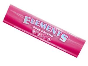 FULL BOX 50 PACKS of "ELEMENTS PINK" KING SIZE SLIM ROLLING PAPERS