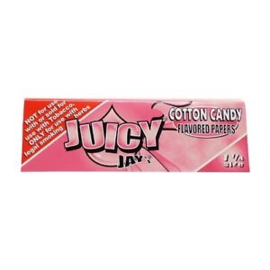 COTTON CANDY JUICY JAY'S ROLLING PAPERS 24 PACKS 32 LEAVES/PACK 1 ¼ SIZE