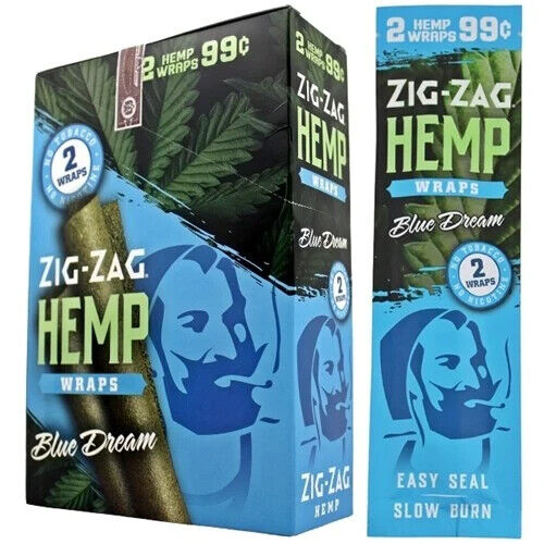 FULL BOX ZIG ZAG HERBAL PAPERS - BLUE DREAM 25 PACKS ( 50 CT)